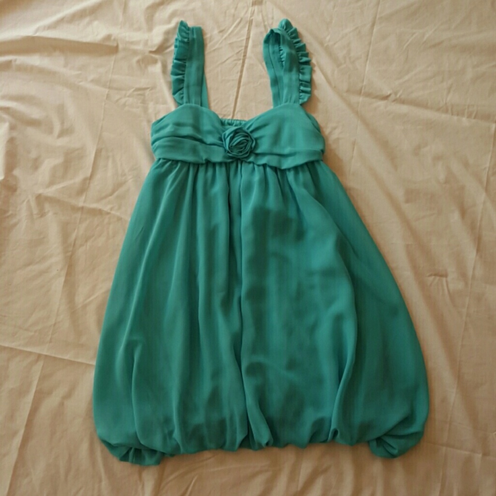 F21 Teal Bubble Dress